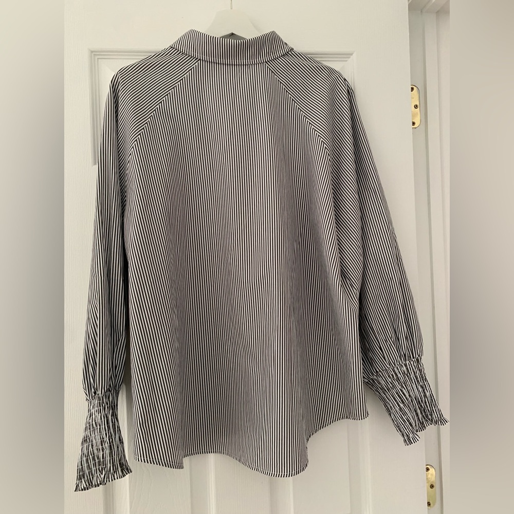 Black and White Striped Women's Tunic - Picture 2 of 4